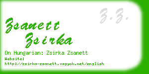 zsanett zsirka business card